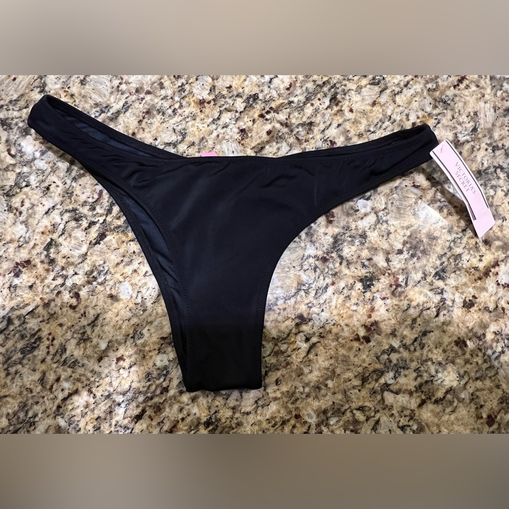 Victorias Secret New Black Itsy Bikini swimsuit bottom size small
